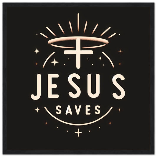 Jesus Saves Minimalist Framed Poster