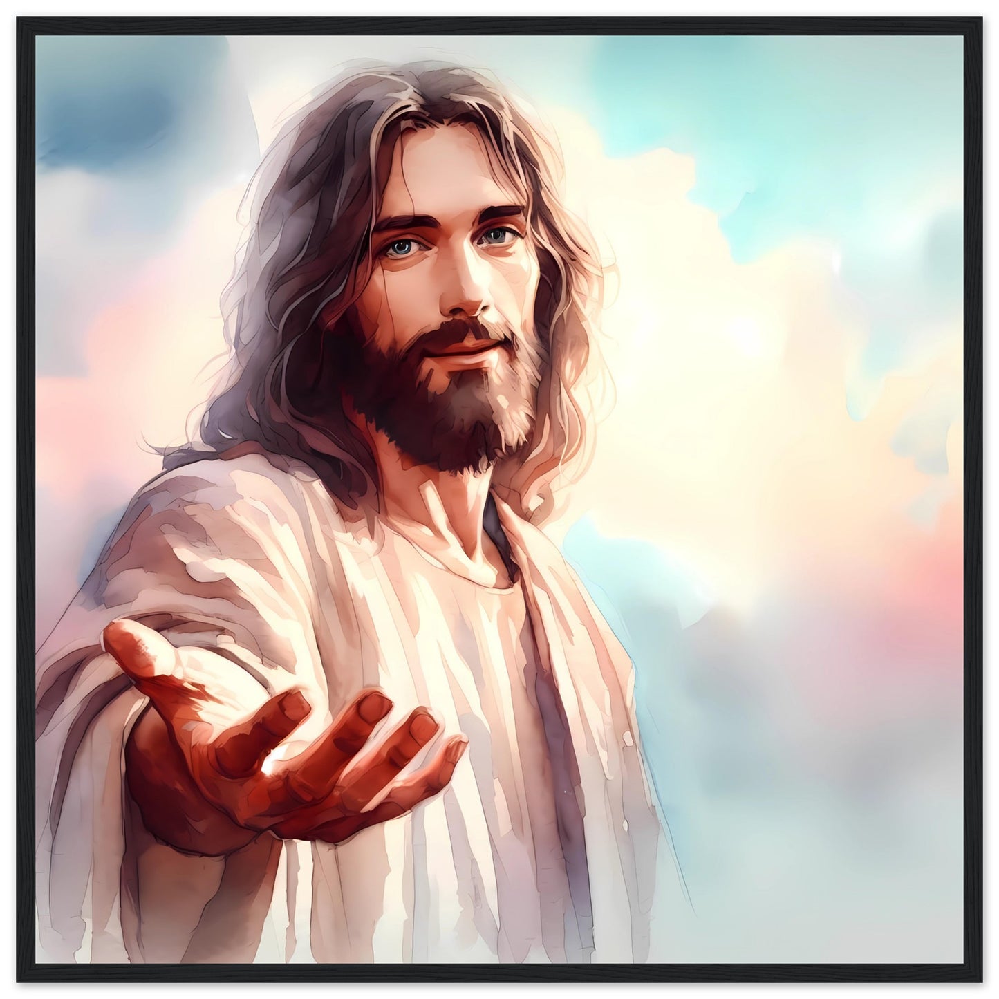 Just Hold My Hand: Jesus Framed Poster