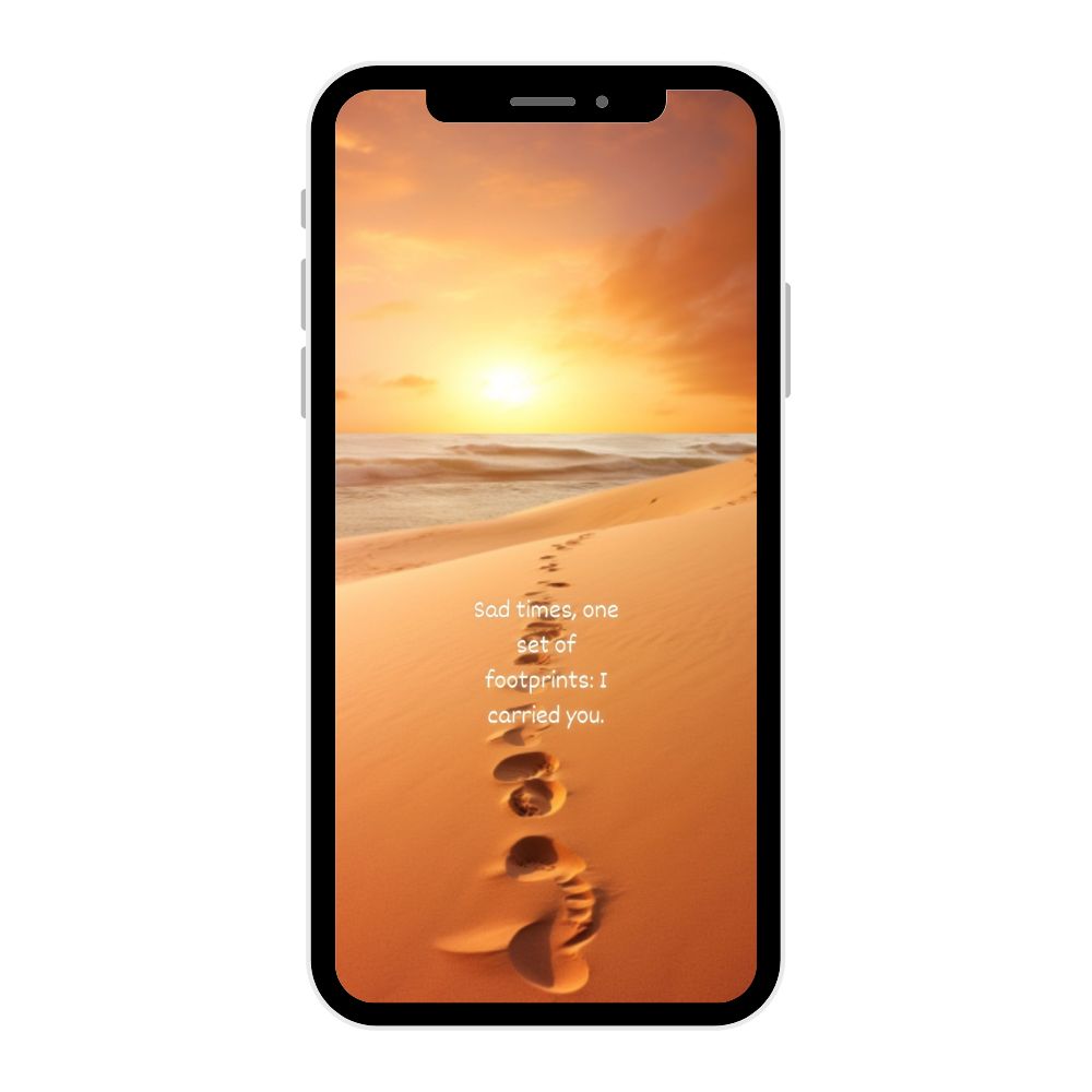Christian Wallpaper for Phone - Footprints in the Sand