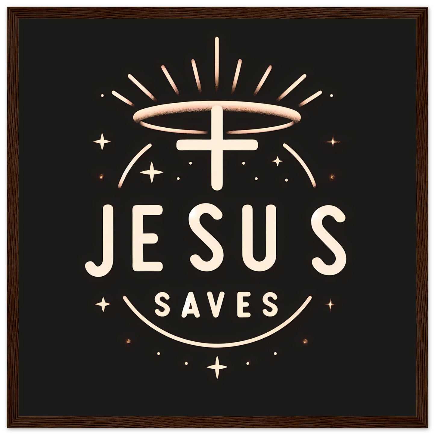 Jesus Saves Minimalist Framed Poster