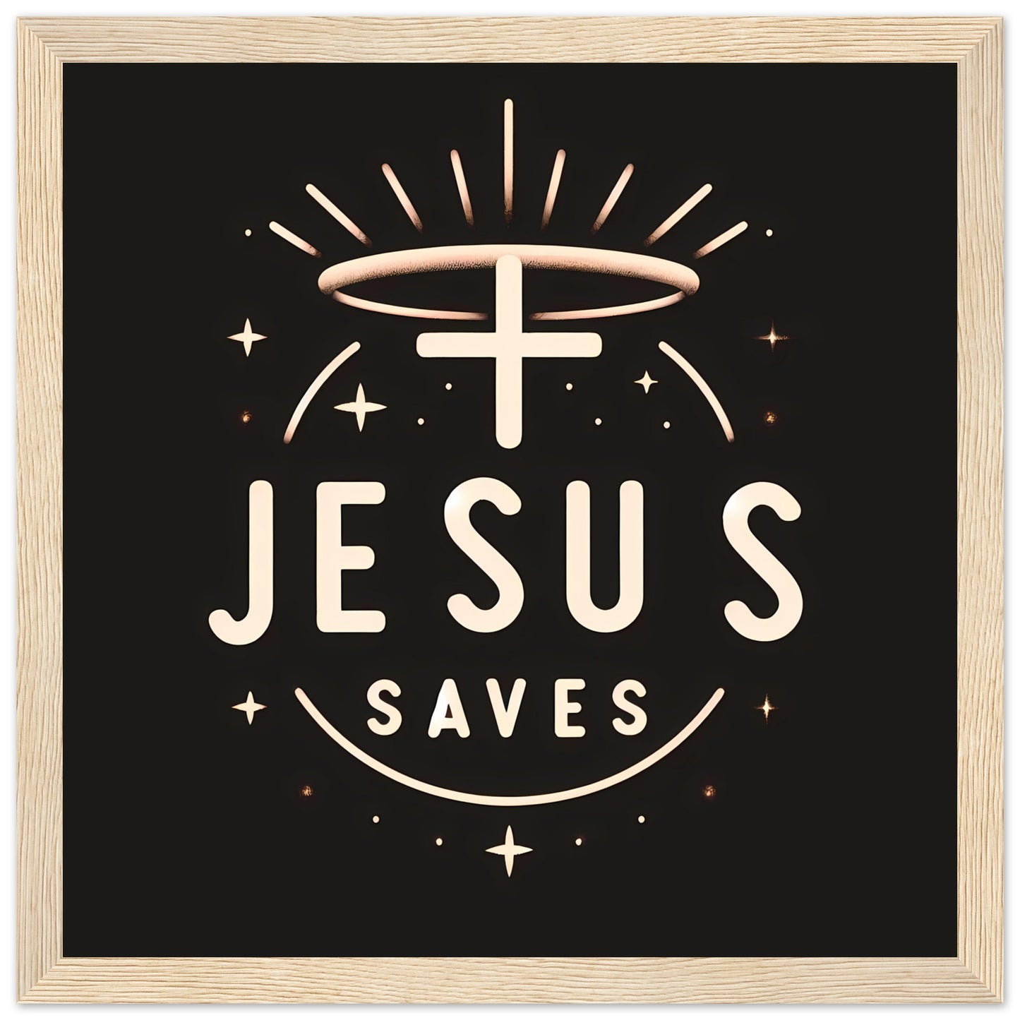 Jesus Saves Minimalist Framed Poster