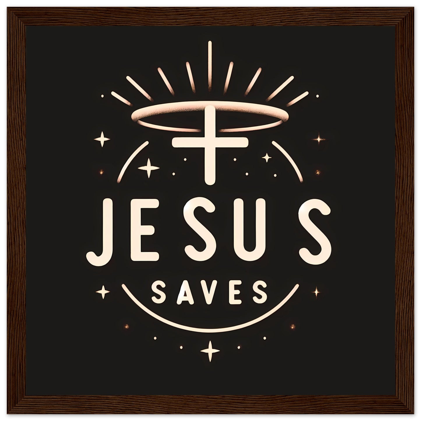 Jesus Saves Minimalist Framed Poster