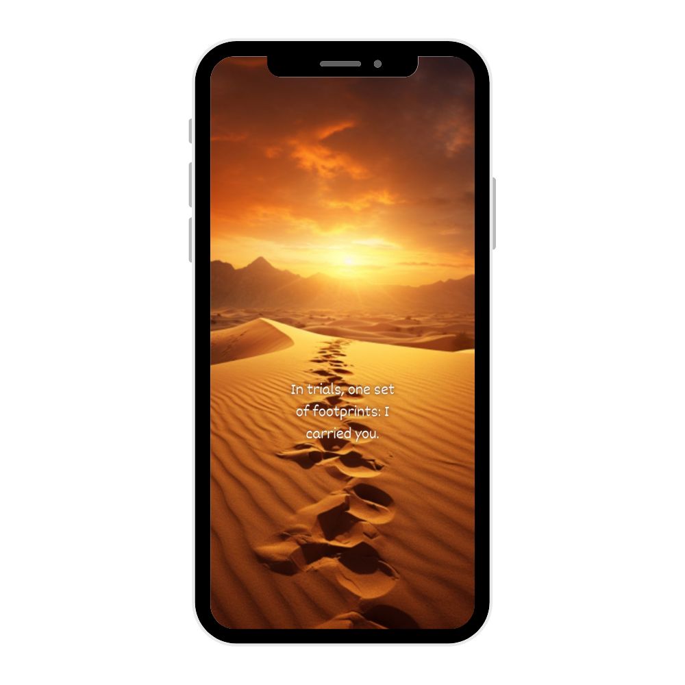 Christian Wallpaper for Phone - Footprints in the Sand