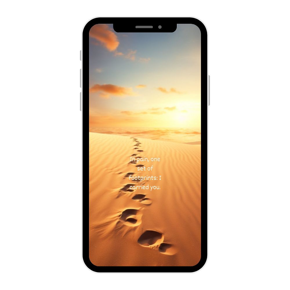 Christian Wallpaper for Phone - Footprints in the Sand