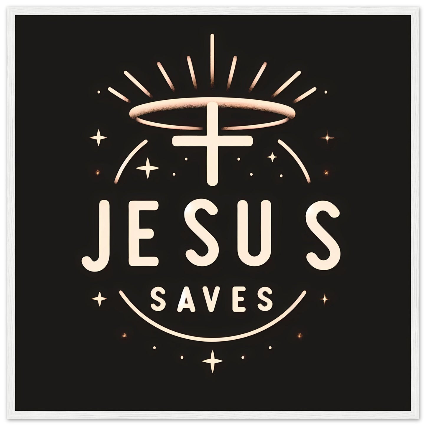 Jesus Saves Minimalist Framed Poster