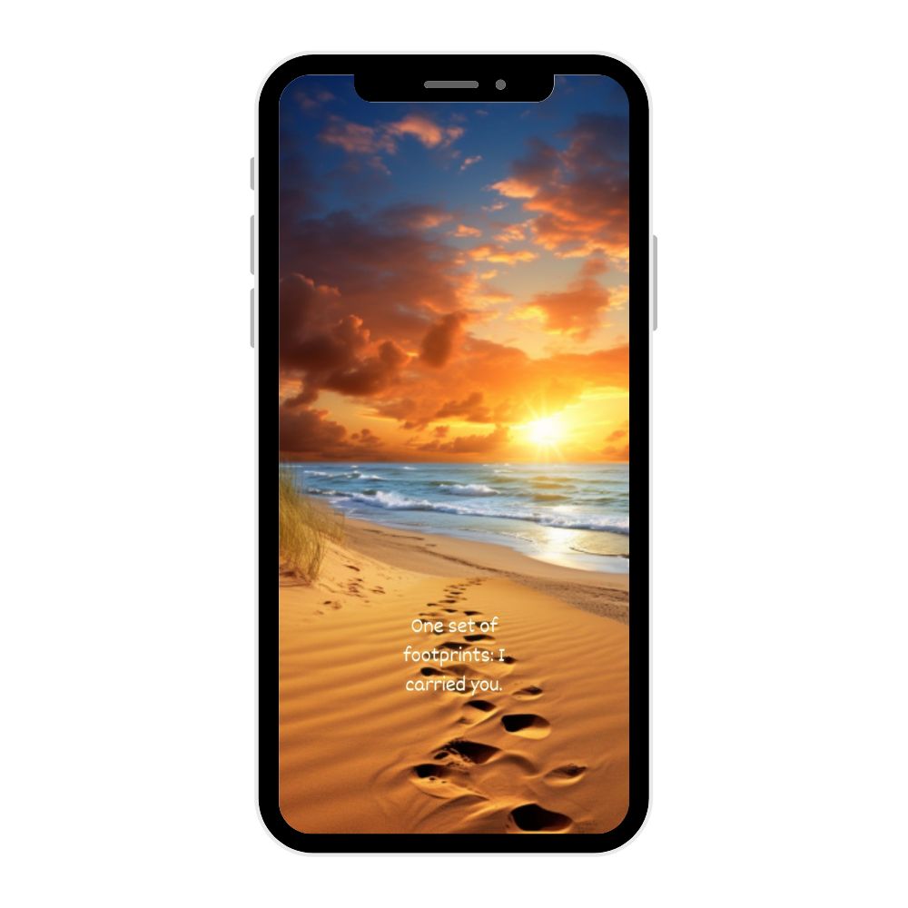 Christian Wallpaper for Phone - Footprints in the Sand
