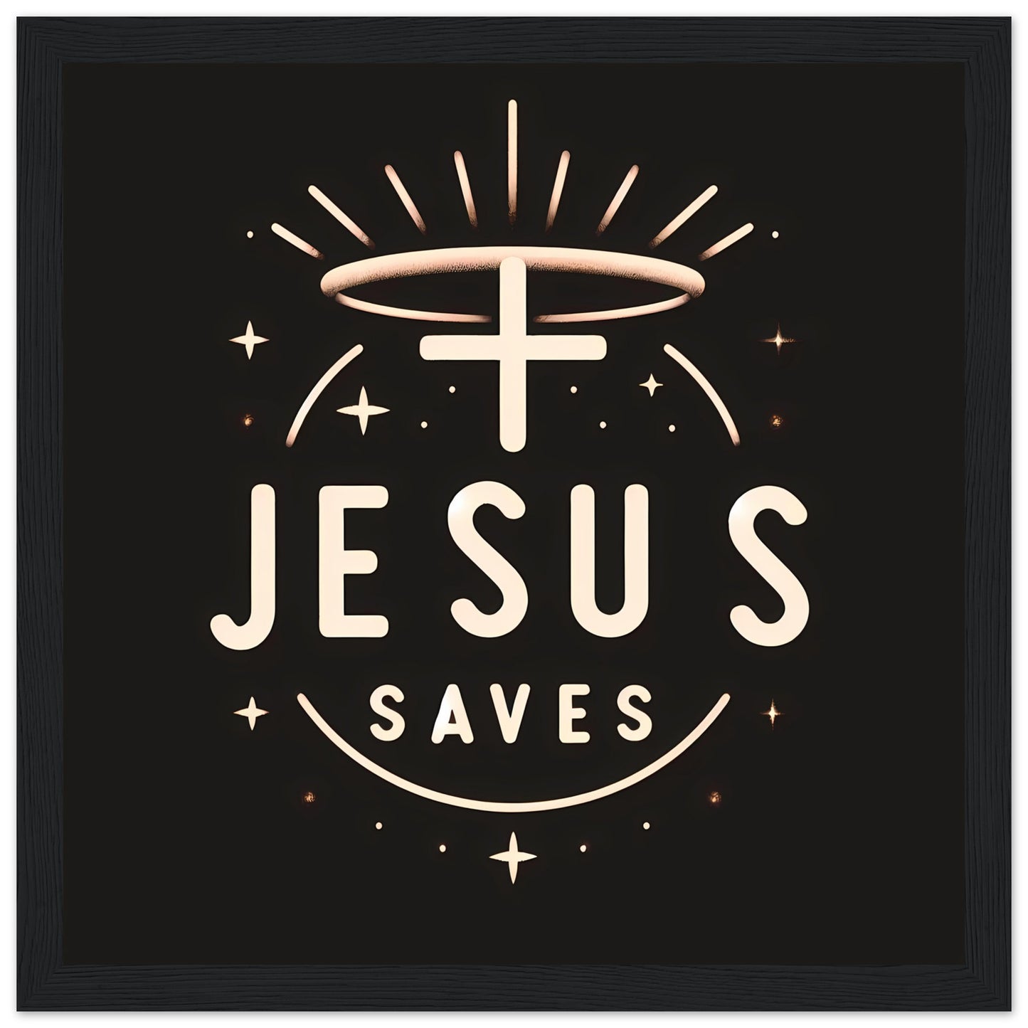 Jesus Saves Minimalist Framed Poster