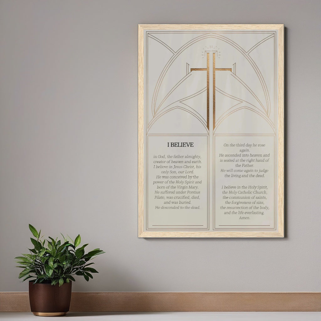 Apostles' Creed Wall Art | Modern Sacred Typography Print
