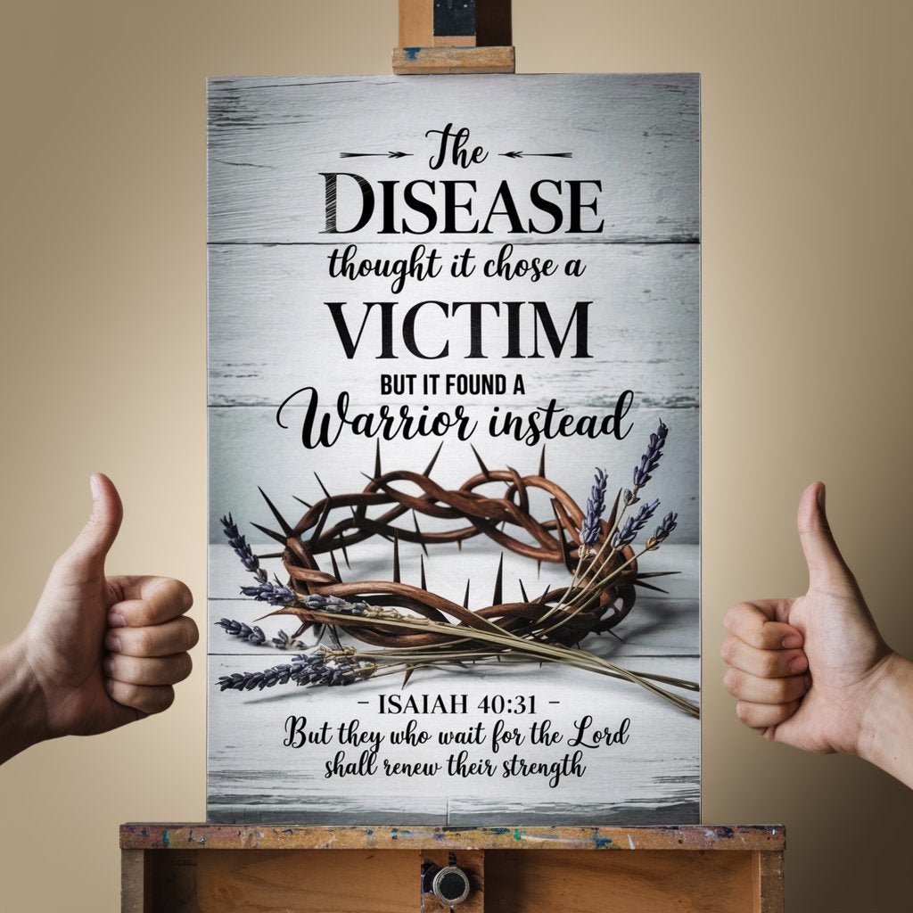 From Victim to Warrior | Christian Encouragement Wall Canvas
