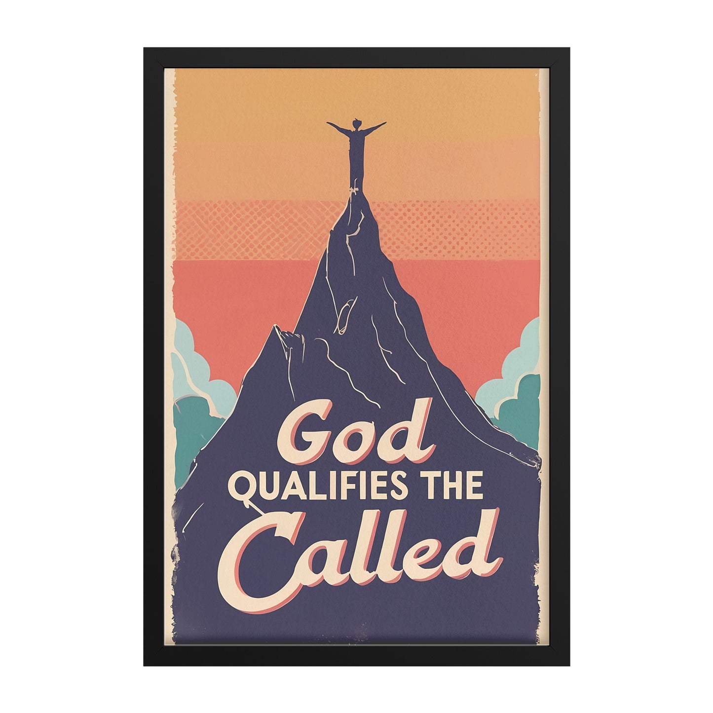 God Qualifies the Called Retro Style Framed Print
