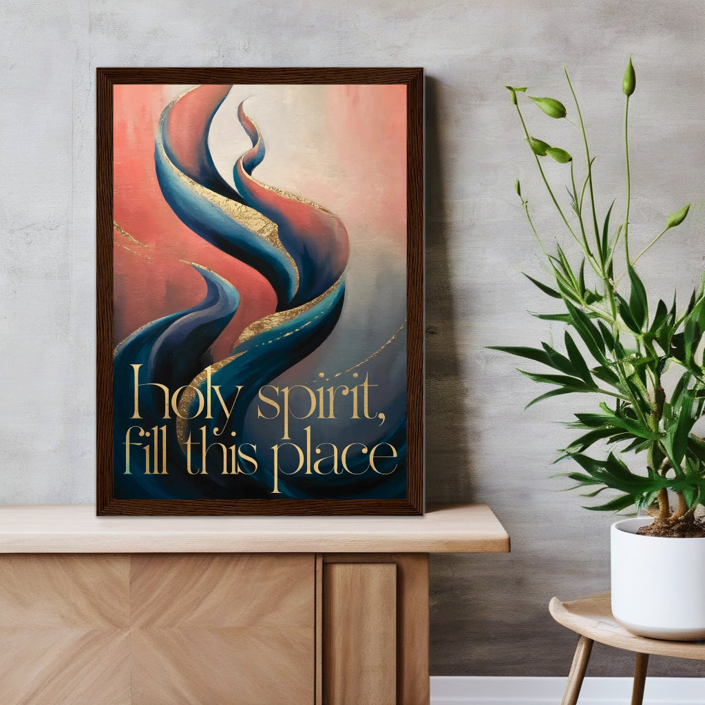 Holy Spirit Abstract Art | Modern Christian Wall Decor