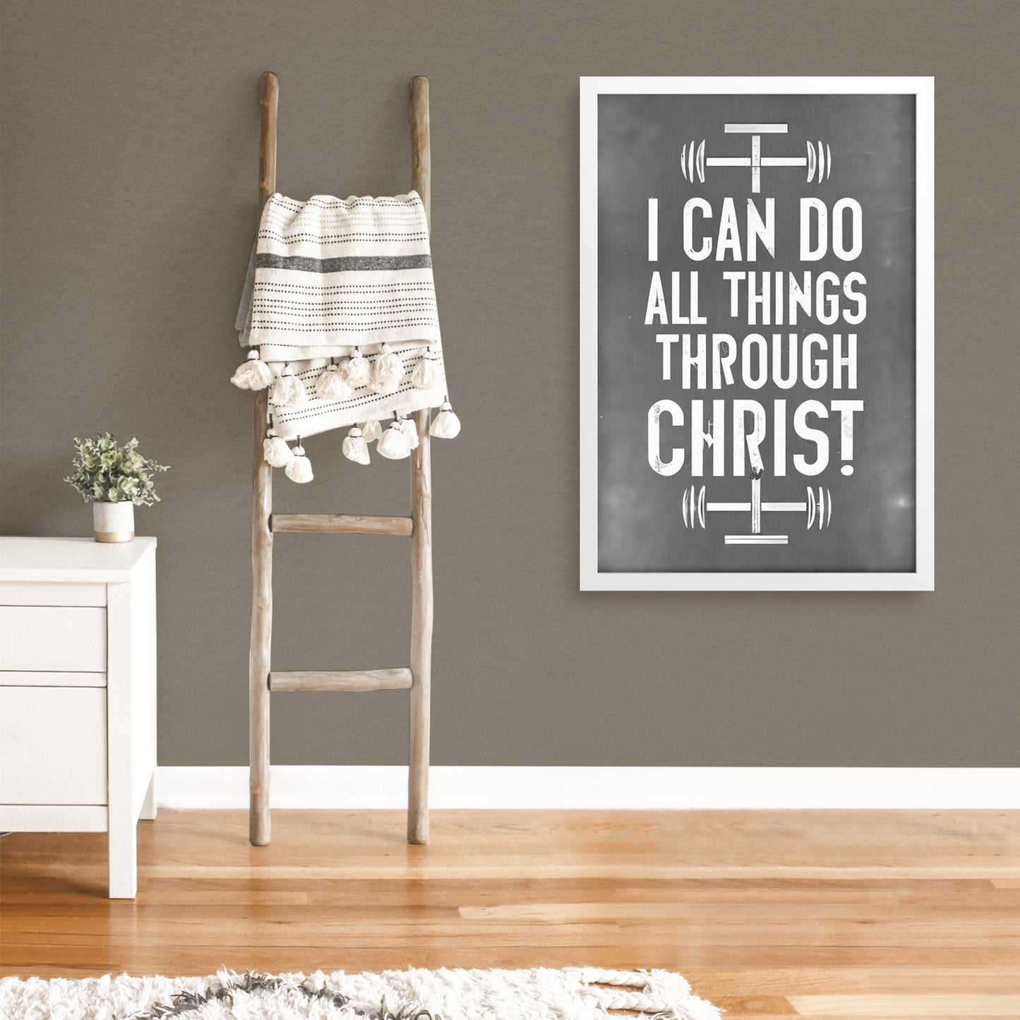 I Can Do All Things Through Christ Minimalist Framed Print