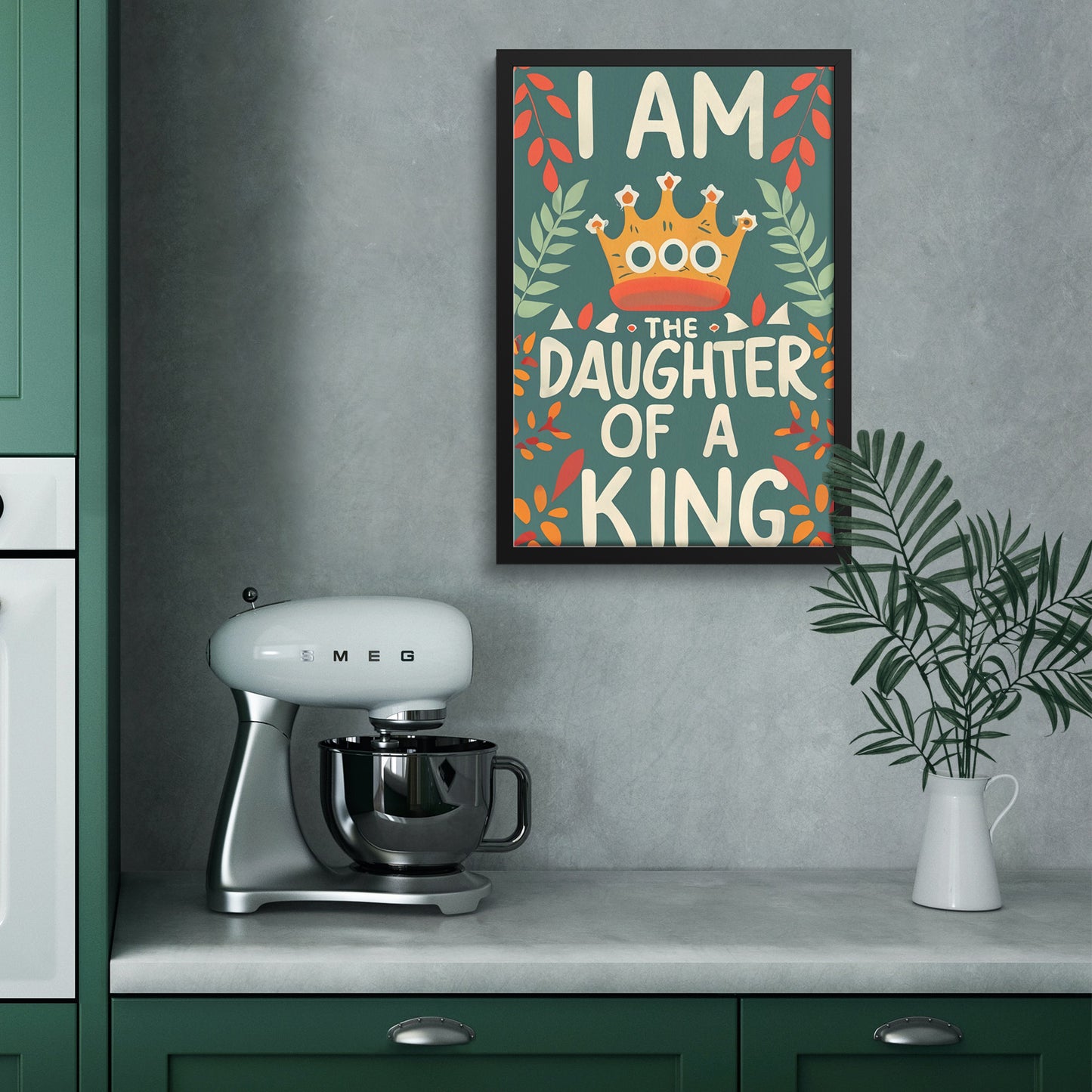 I am the Daughter of a king Retro Style Framed Print