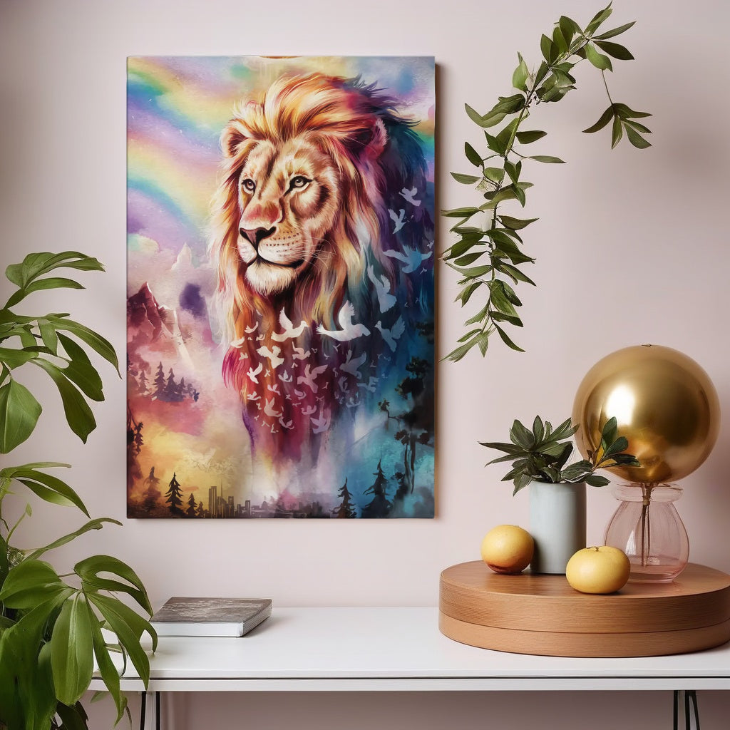 Lion of Judah | Prophetic Christian Watercolor Wall Canva