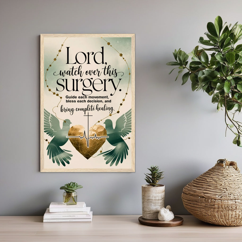 Medical Prayer Wall Art | Surgery & Healing Christian Decor