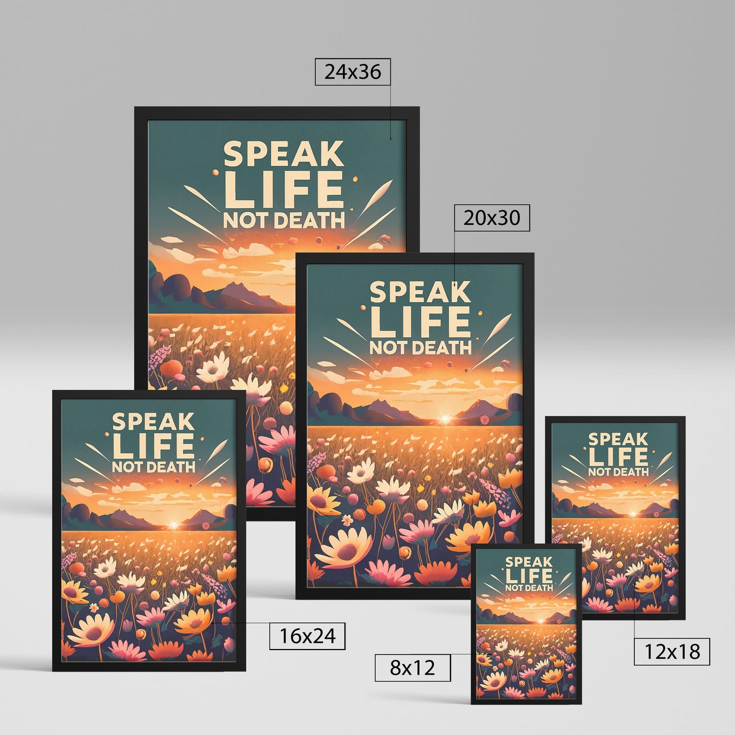 Speak Life Not Death Retro Style Framed Print
