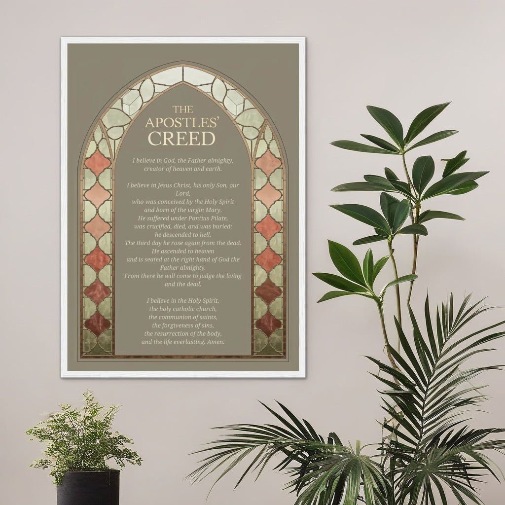 The Apostles' Creed | Modern Cathedral Art | Gold Foil Print