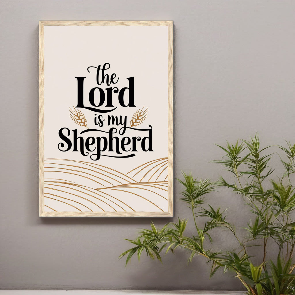 The Lord is My Shepherd | Modern Farmhouse Scripture Wall Art