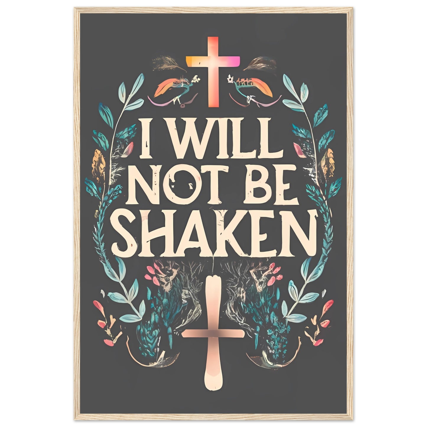 I Will Not Be Shaken Framed Print