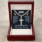 Steel Cross Necklace to Dad