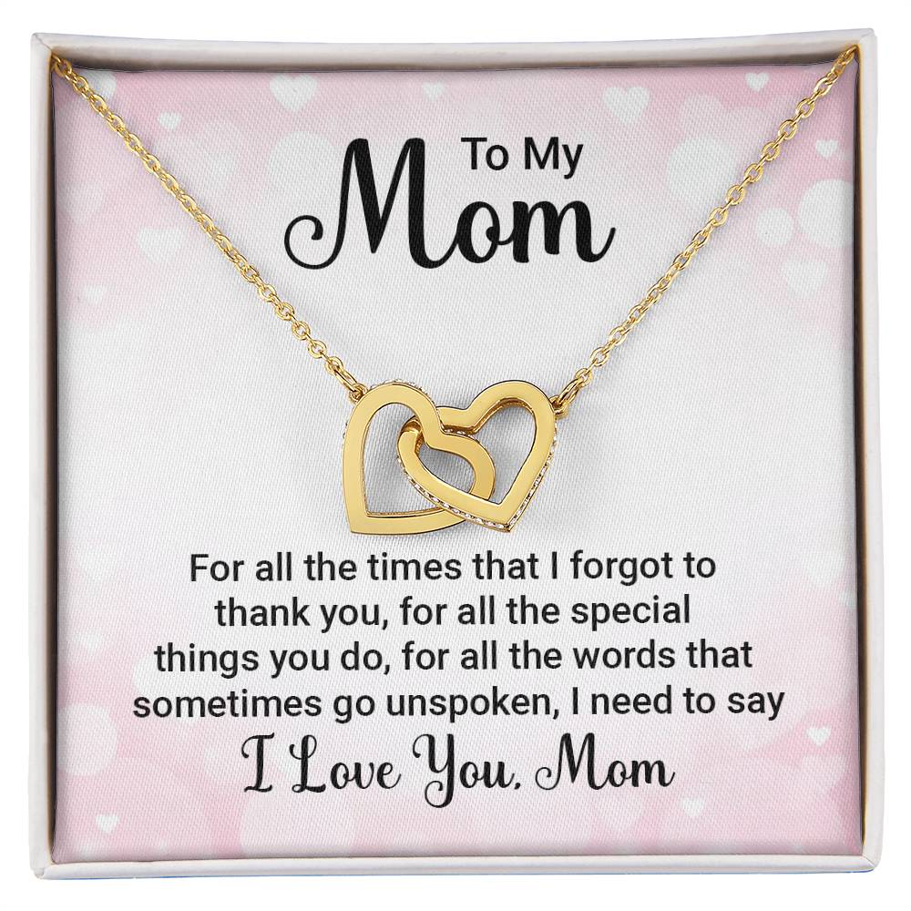 Interlocking Hearts Necklace to Mom
