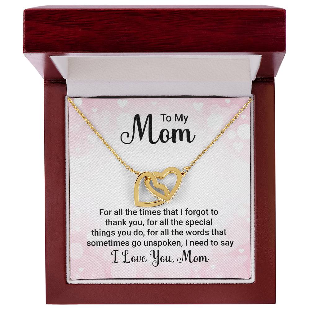 Interlocking Hearts Necklace to Mom
