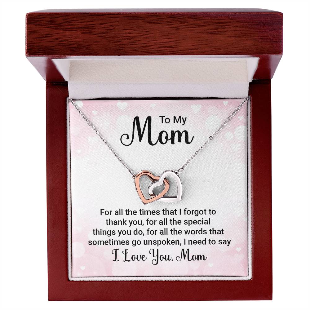 Interlocking Hearts Necklace to Mom