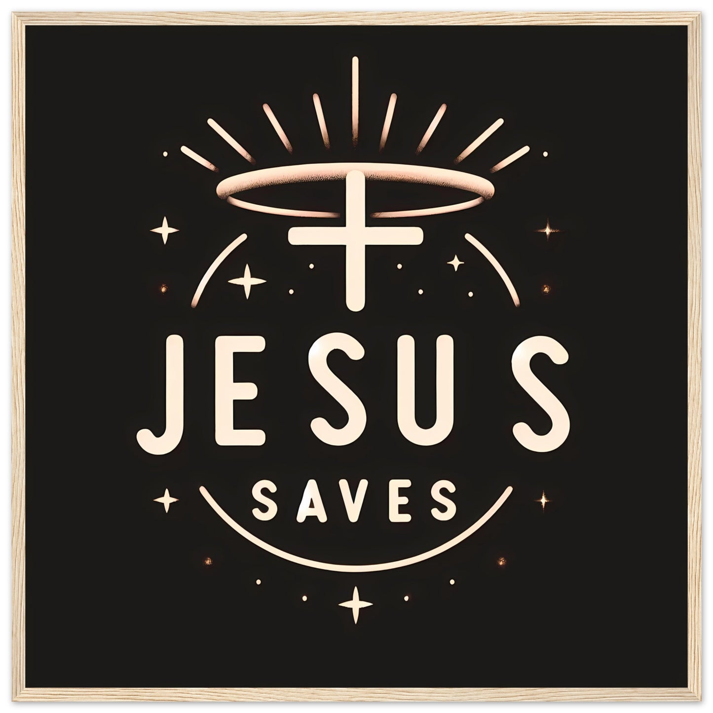 Jesus Saves Minimalist Framed Poster
