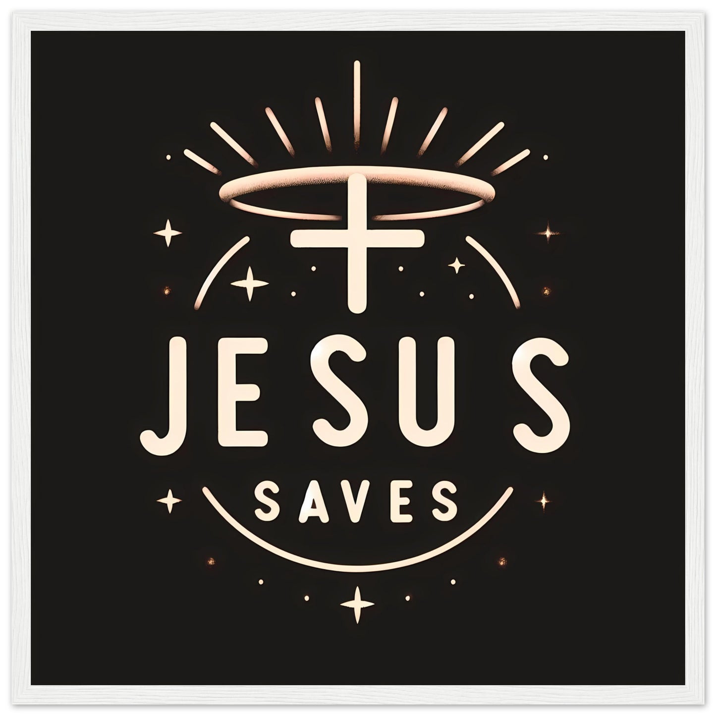 Jesus Saves Minimalist Framed Poster
