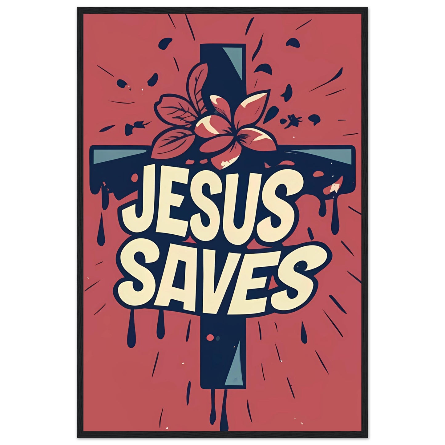 Jesus Saves Framed Poster