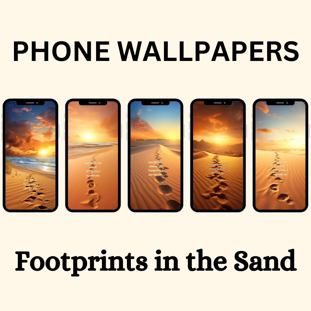 Christian Wallpaper for Phone - Footprints in the Sand