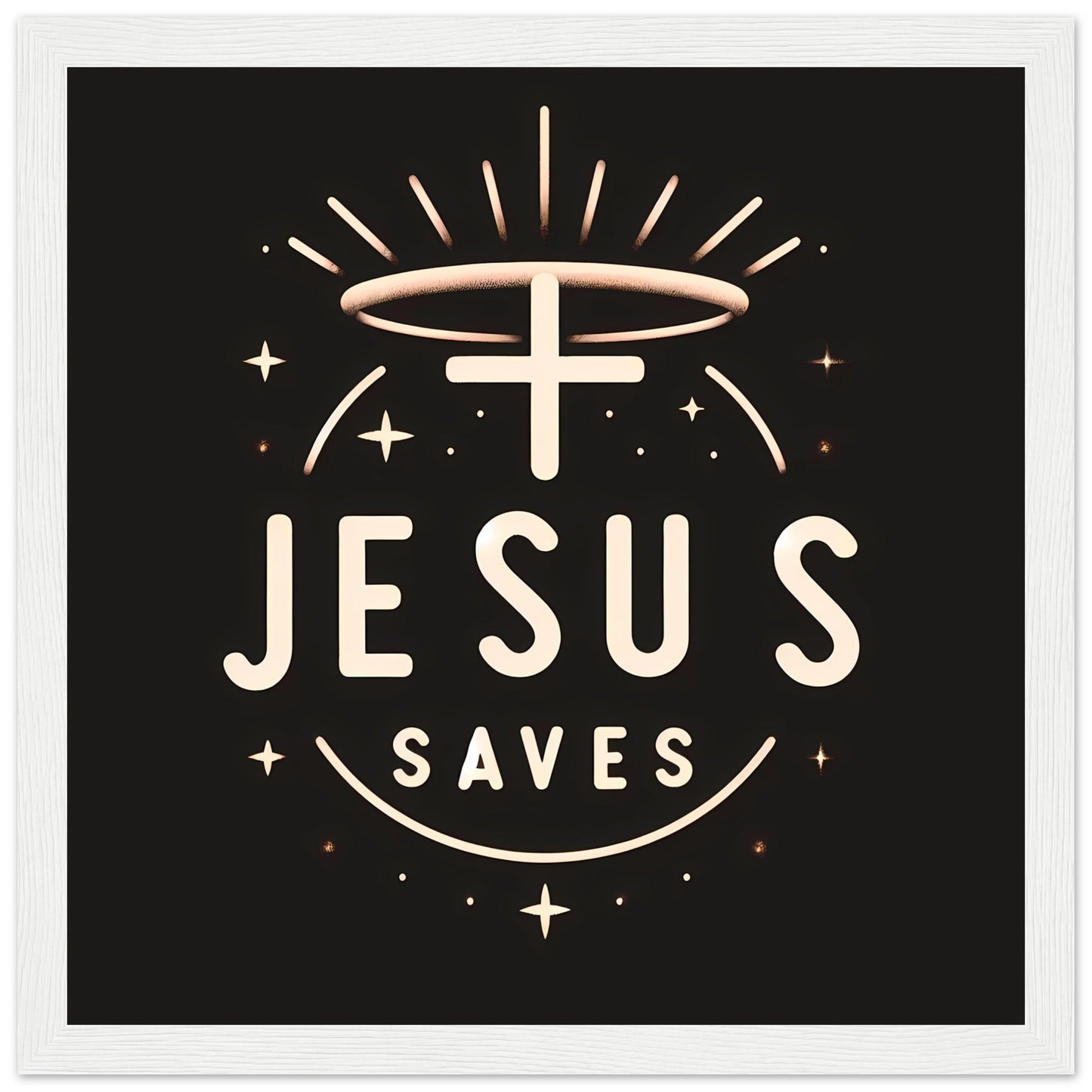 Jesus Saves Minimalist Framed Poster