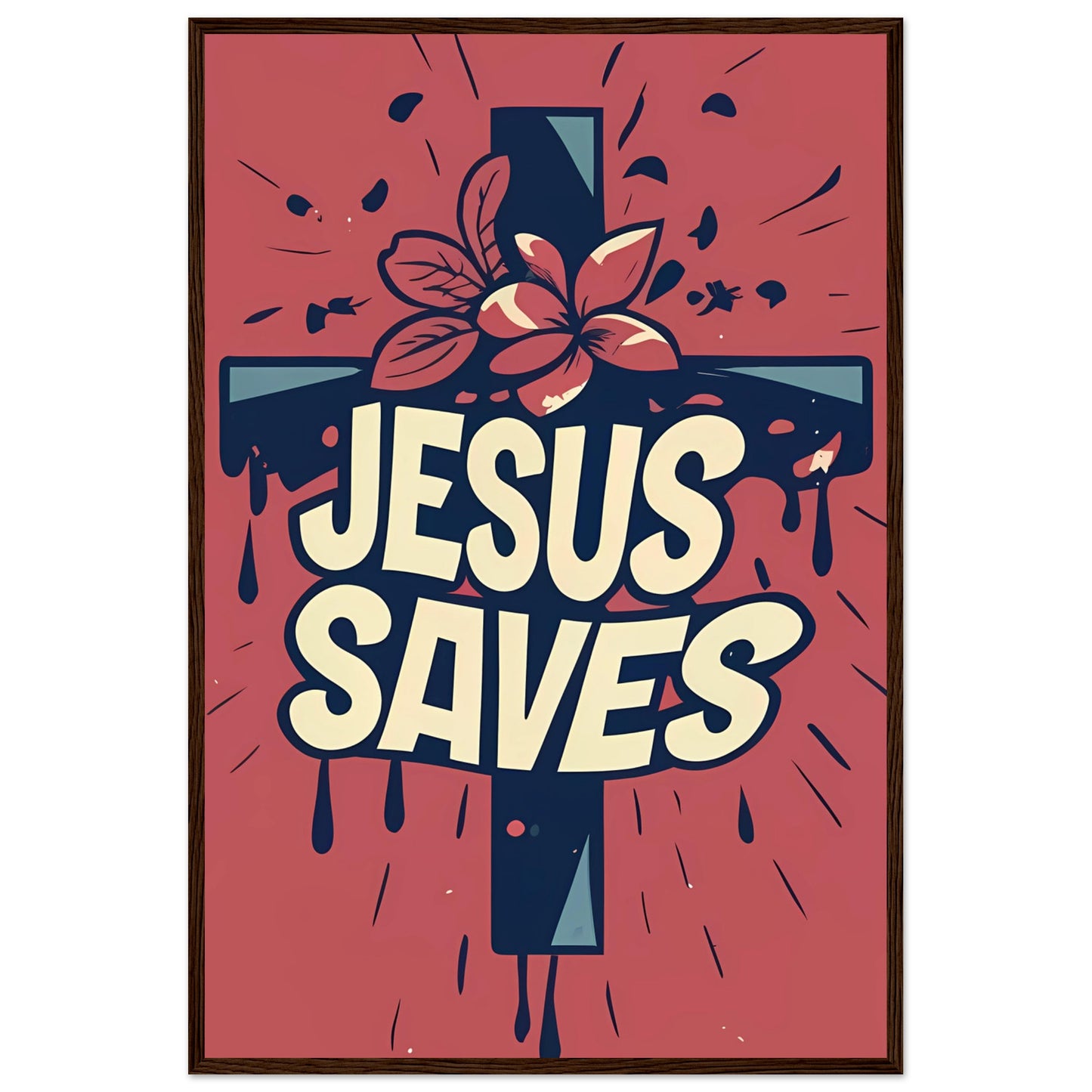 Jesus Saves Framed Poster