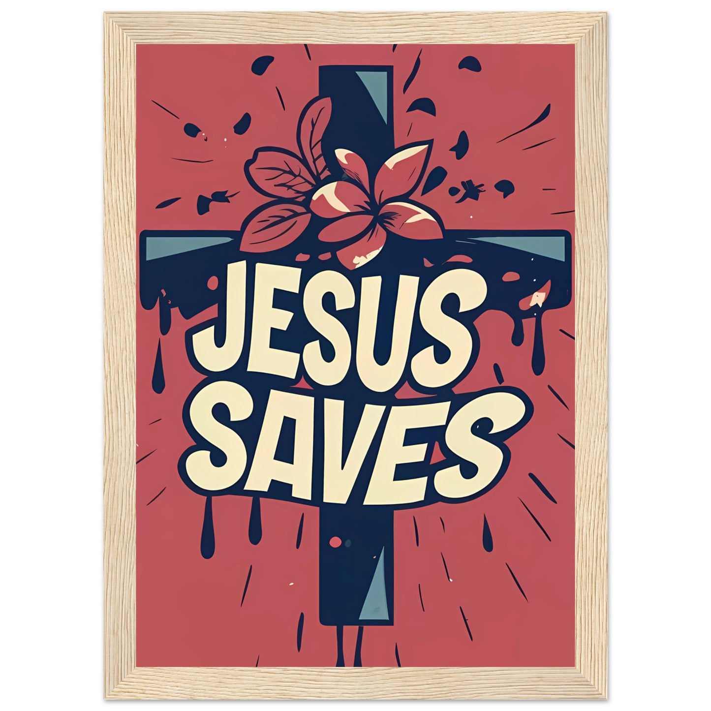 Jesus Saves Framed Poster