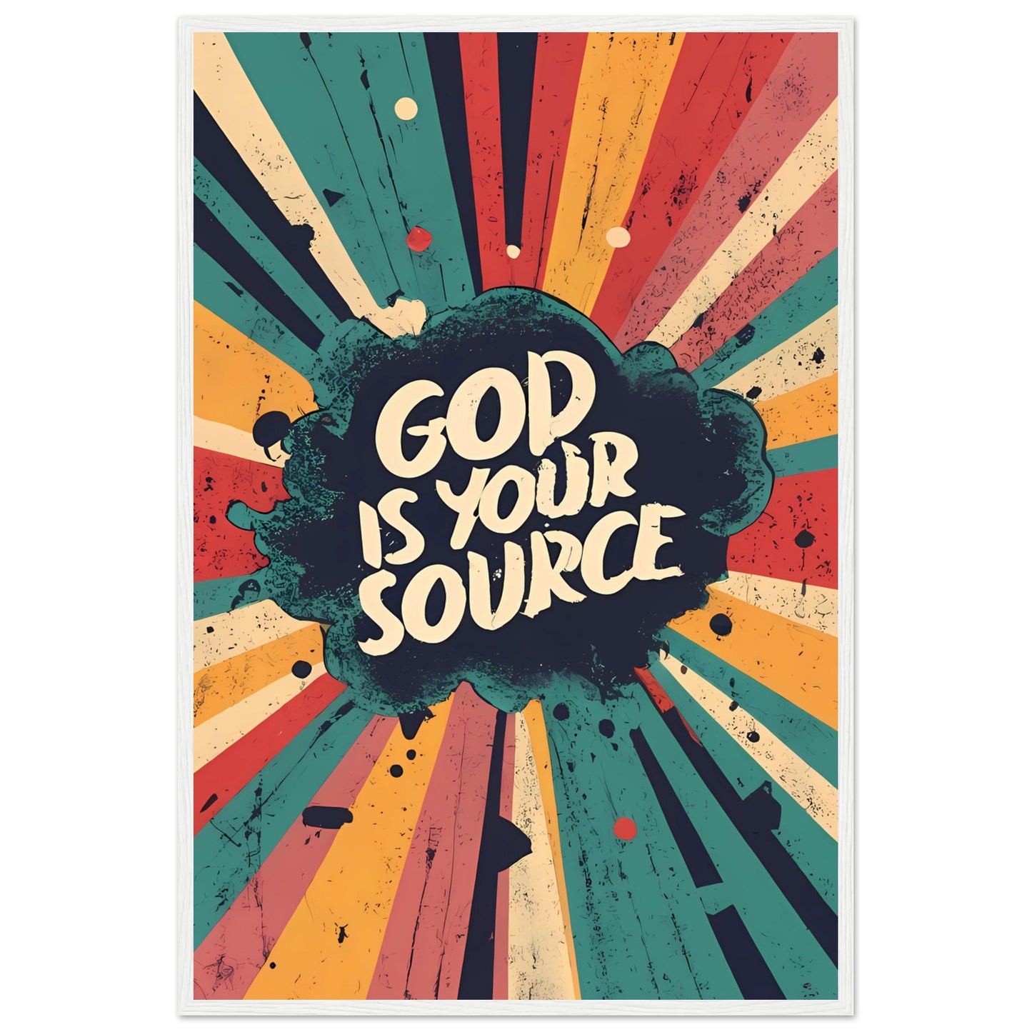 God is your Source Retro Framed Poster