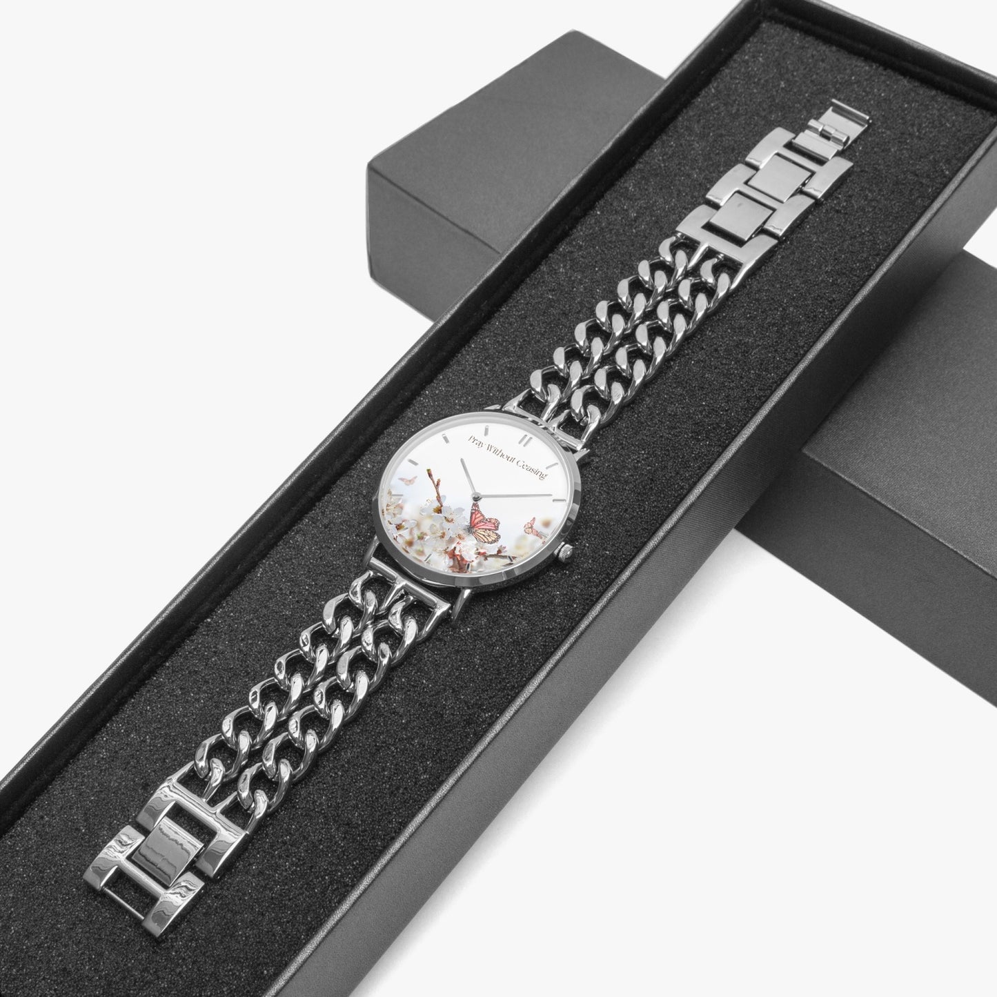 Pray Without Ceasing Hollow Out Strap Quartz Watch