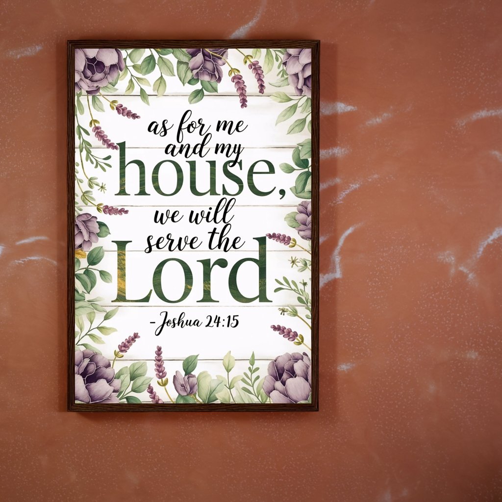 As For Me And My House | Modern Farmhouse Scripture Wall Art