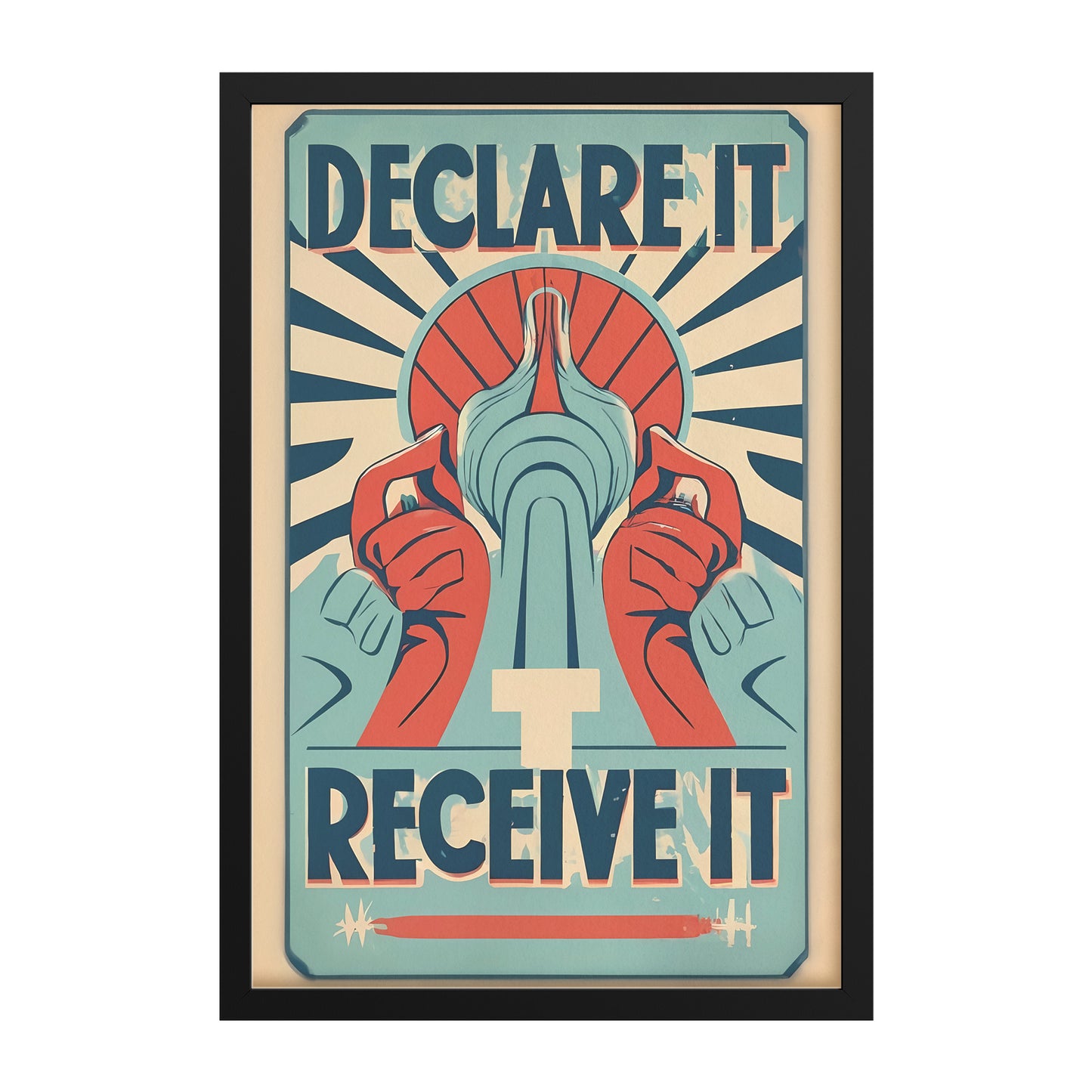 Declare it, Receive it Retro Style Framed Print