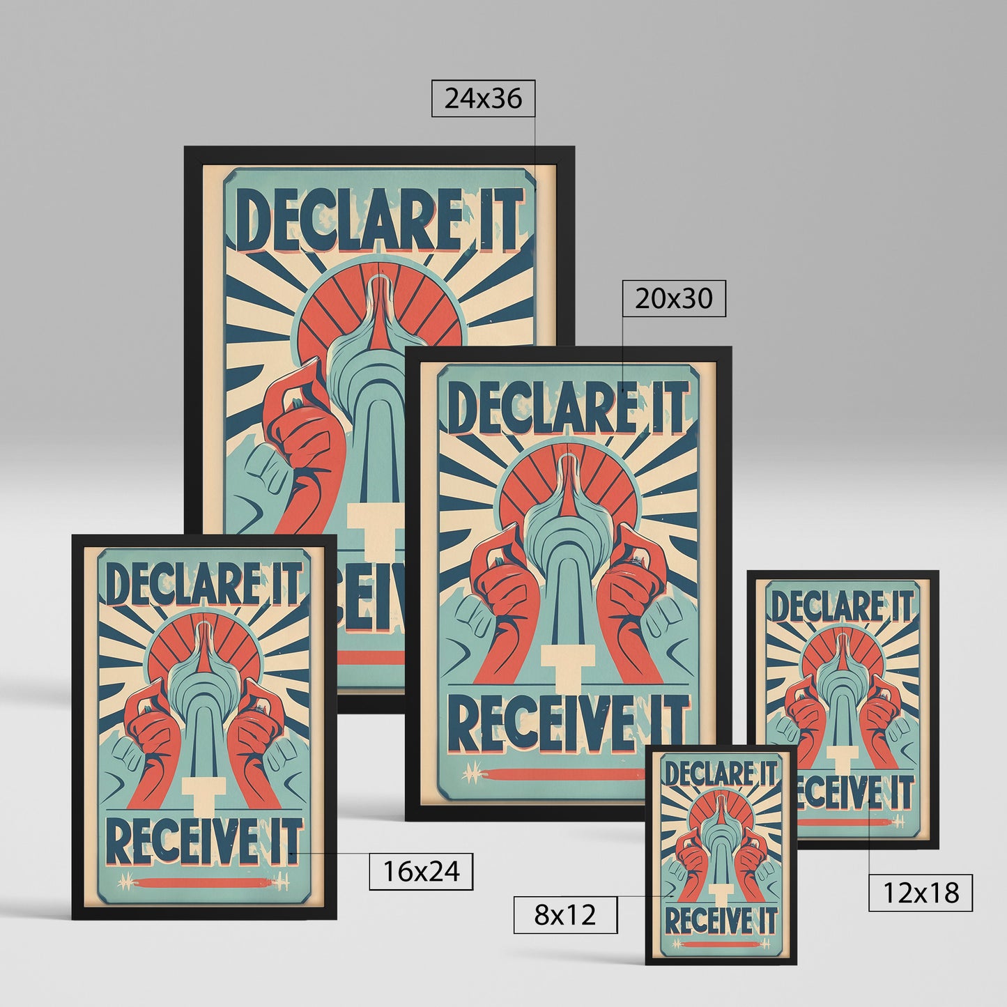 Declare it, Receive it Retro Style Framed Print