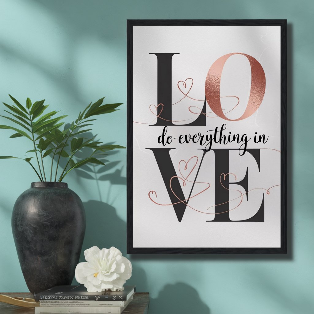 Do Everything in Love | Elegant Typography Poster