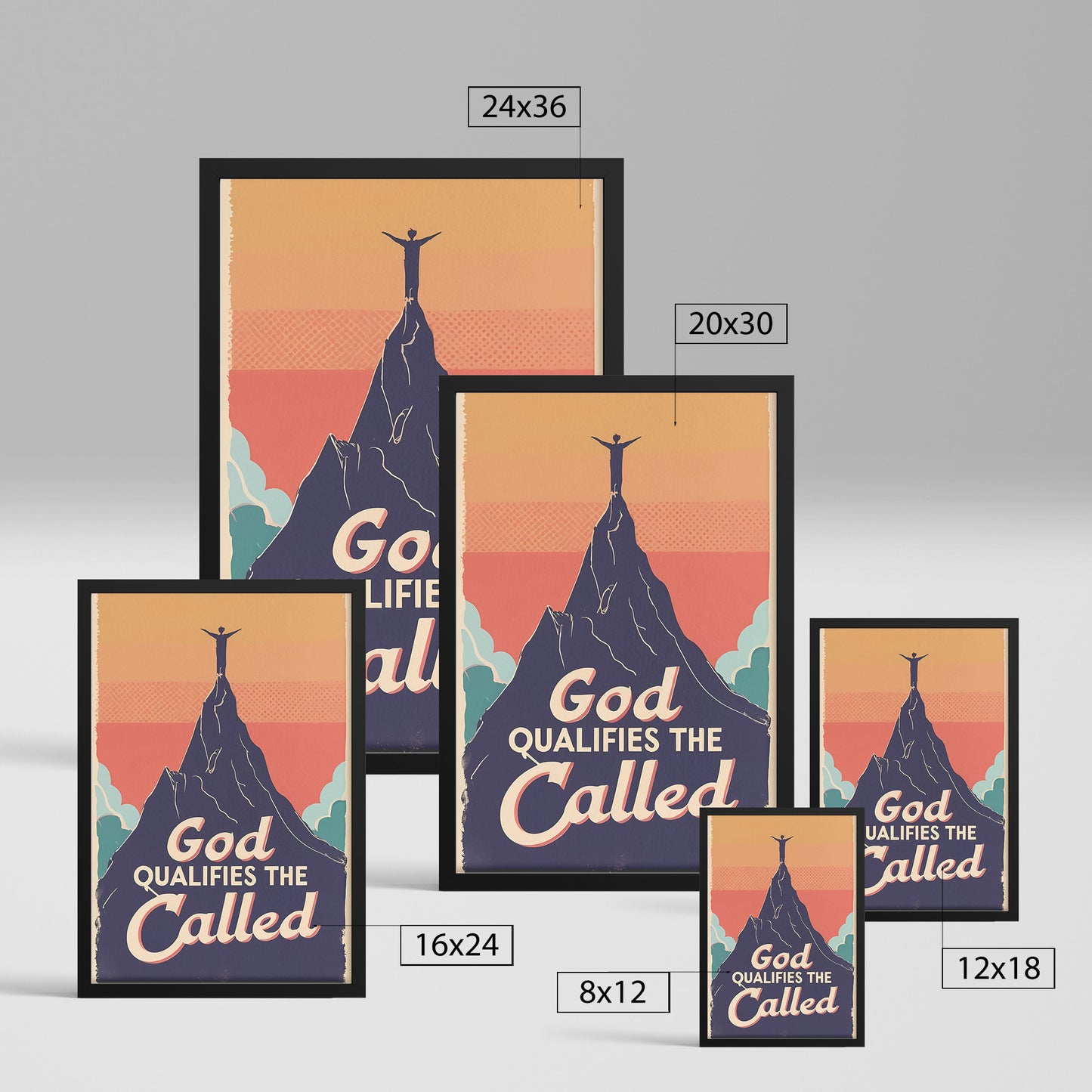 God Qualifies the Called Retro Style Framed Print