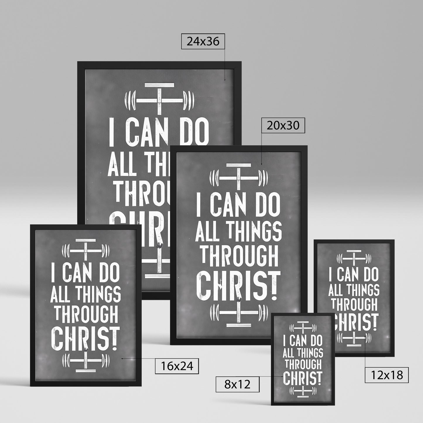 I Can Do All Things Through Christ Minimalist Framed Print