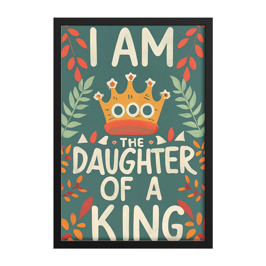 I am the Daughter of a king Retro Style Framed Print