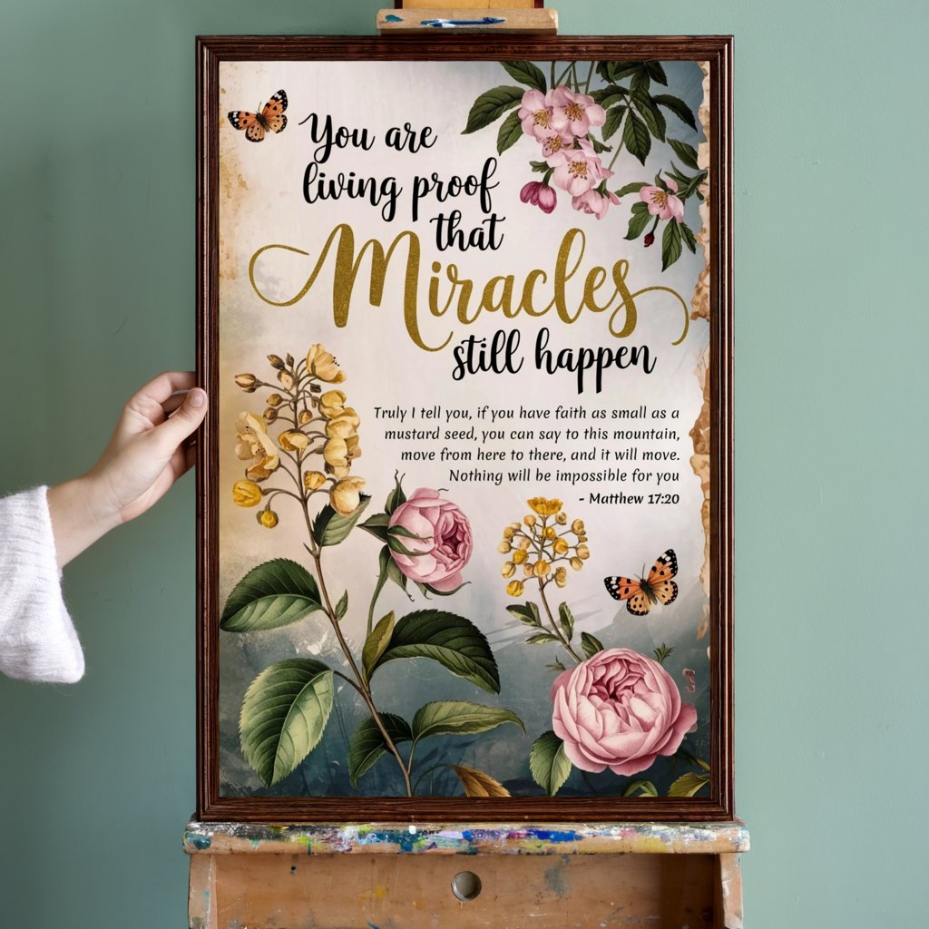 Living Proof Miracles Happen | Mustard Seed Faith Wall Art