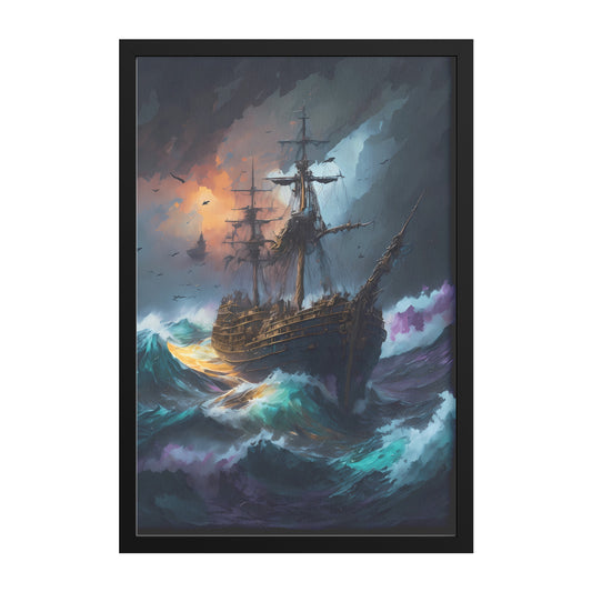 Noah's Ark in the Storm Framed Art Print
