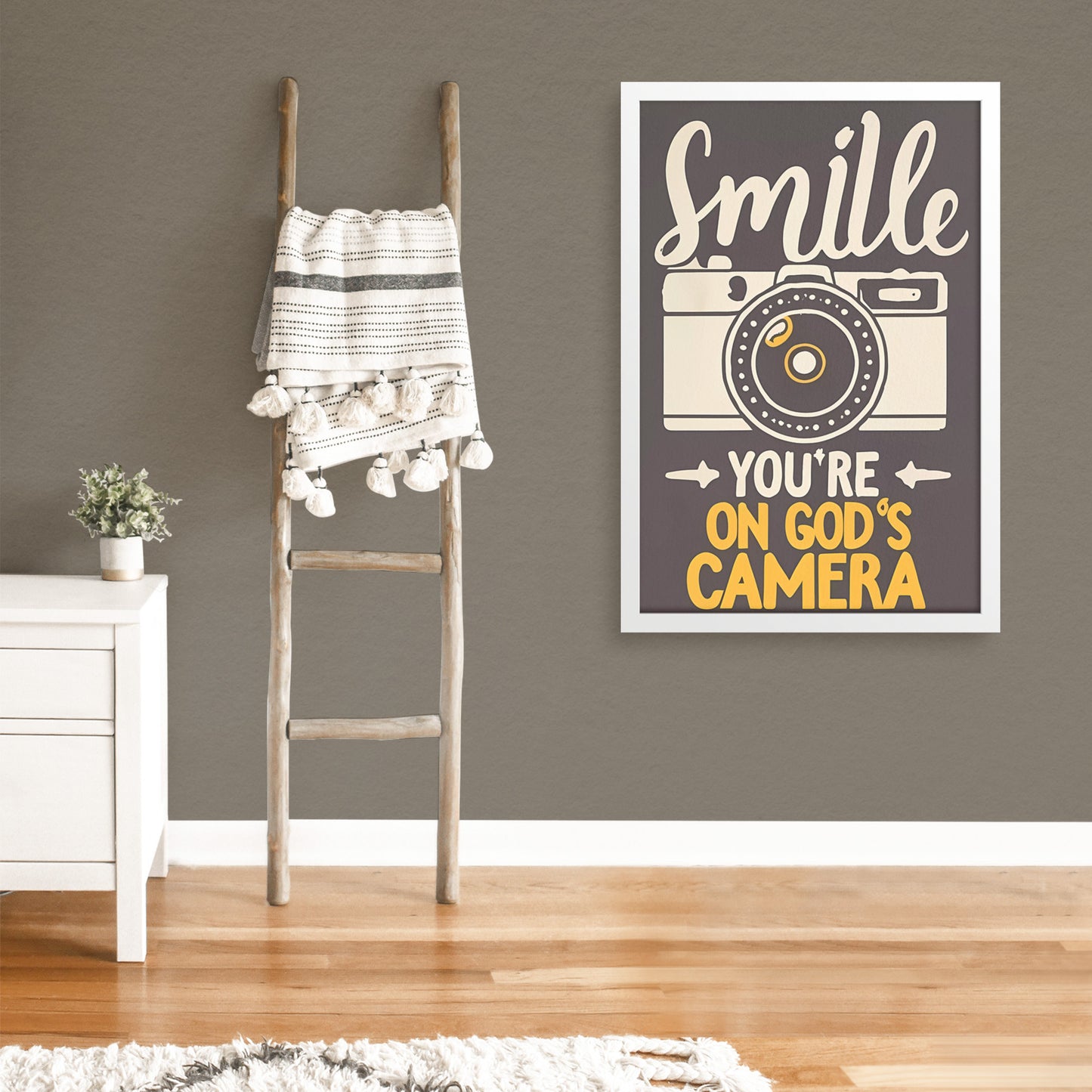 Smile, You Are on God's Camera Framed Poster