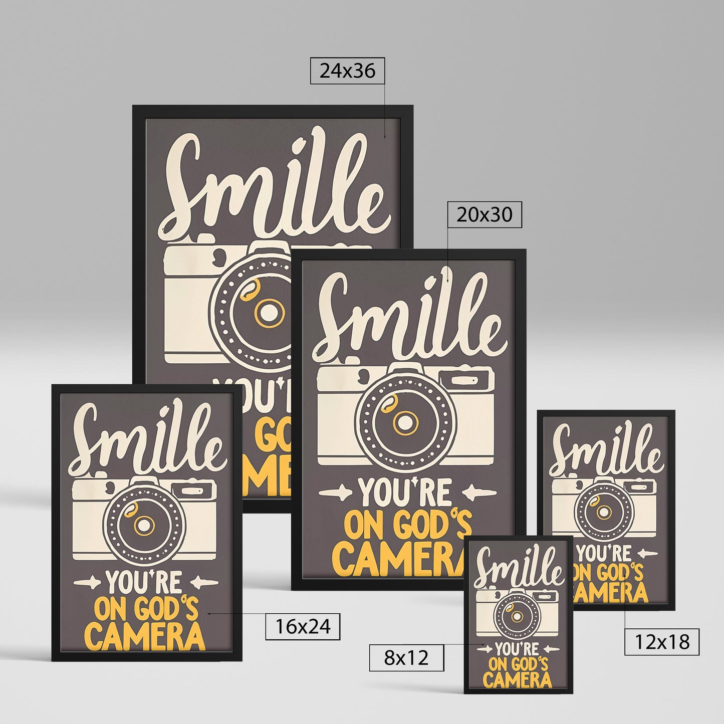 Smile, You Are on God's Camera Framed Poster