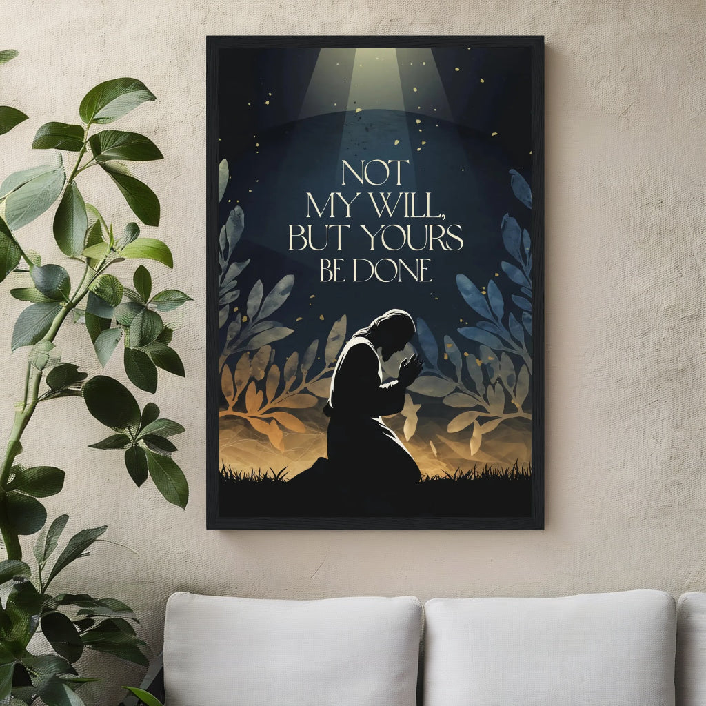 Jesus in Gethsemane | Modern Christian Minimalist Wall Art