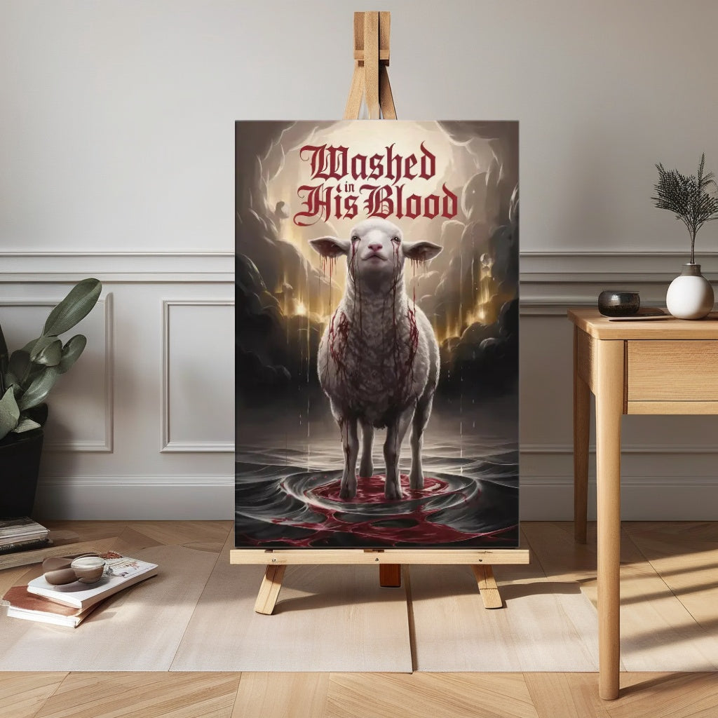 Washed in His Blood | Prophetic Lamb Christian Wall Canva