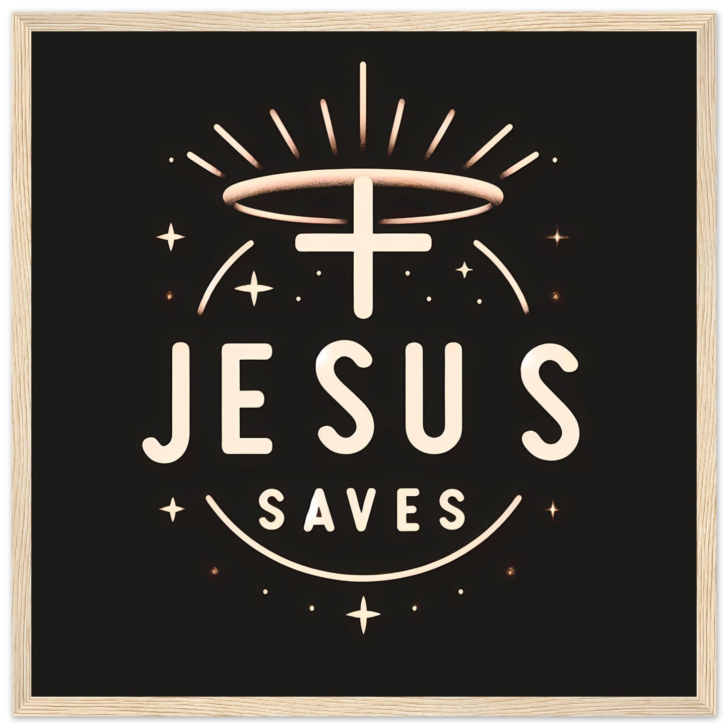 Jesus Saves Minimalist Framed Poster
